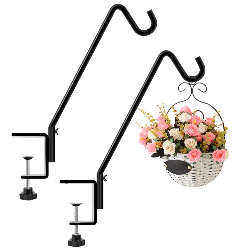 FEED GARDEN 2 Pack 14 Inch Deck Hook, Deck Bird Feeder Hanger, Applicable Deck Thickness 1 Inch-3 Inch - Image 1