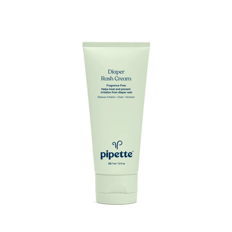 Pipette Diaper Rash Cream - Relieve & Prevent Diaper Rash With Non-Nano Zinc Oxide  Fragrance-Free Baby Butt Cream  Non-Toxic Daily Protective Balm  3 Fl Oz - Image 1