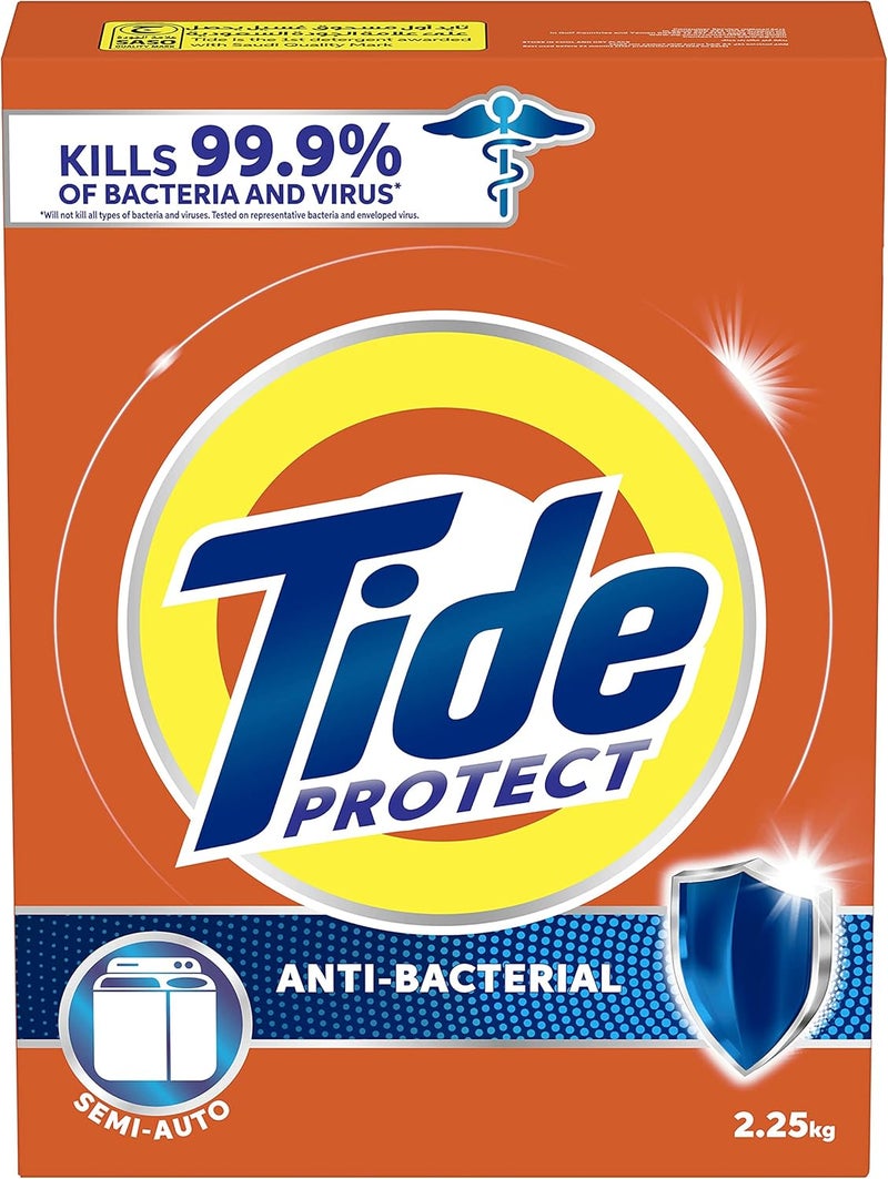Tide Protect Antibacterial Laundry Detergent, Original Scent, 2.25KG - Image 1