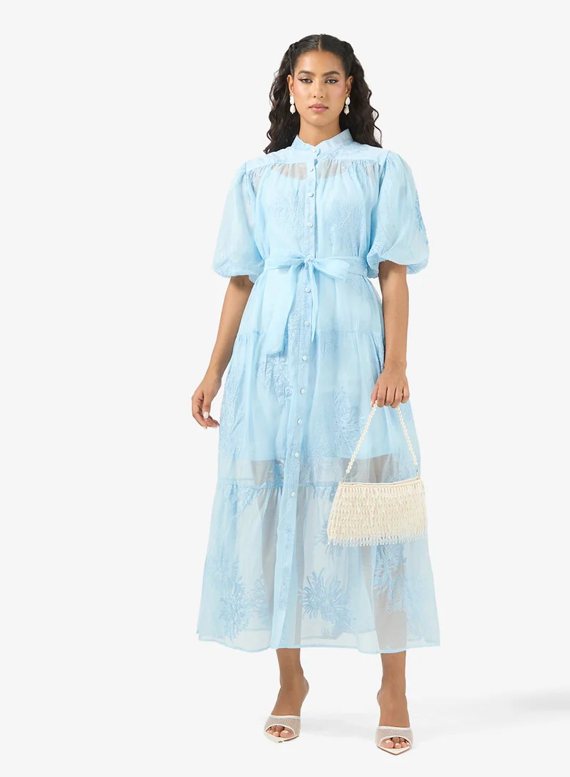 Khizana  Puff Sleeve Shirt Dress for Women | Best Price UAE