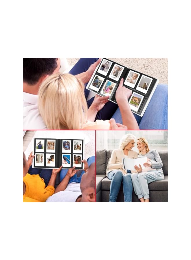 The Bros ألبوم صور مصغر بسعة 160 جيب لكاميرا فوجي فيلم إنستكس ميني، لكاميرا بولارويد سناب، لـ Z2300، لكاميرات سوشيال ماتيك الفورية وطابعة زيب الفورية و 50 ملصق ملون (أبيض) - Image 5