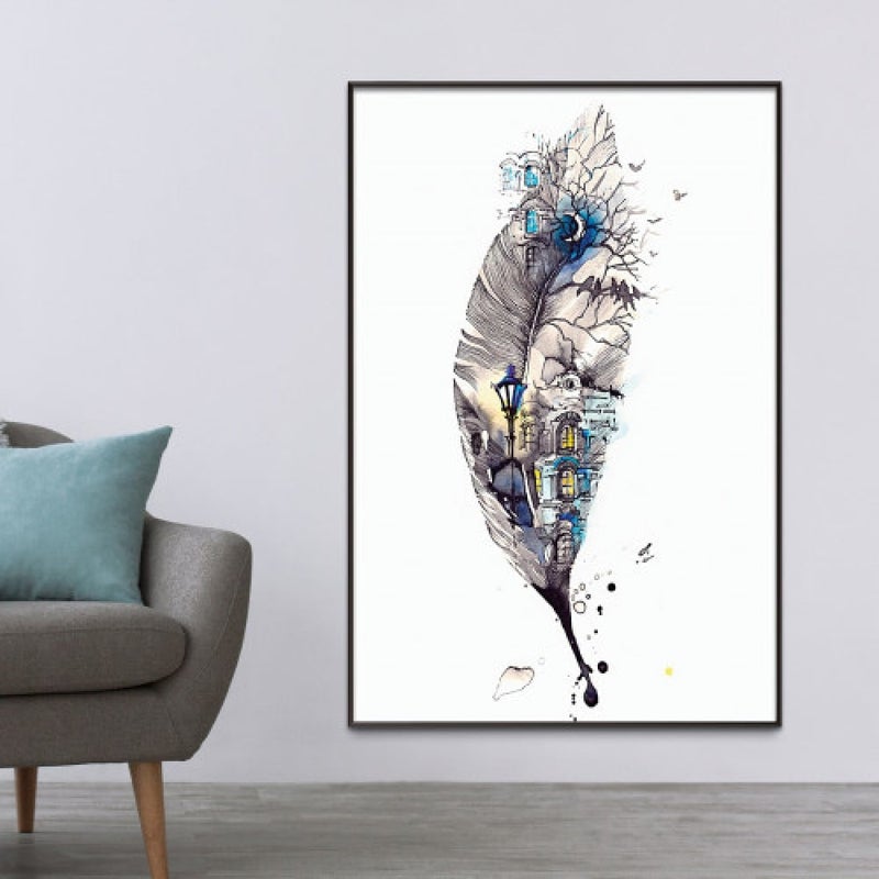 ماركتنا لوحة قماشية بتصميم مودرن مع برواز مجوف مقاس (60×90) قطعة واحدة - Image 1