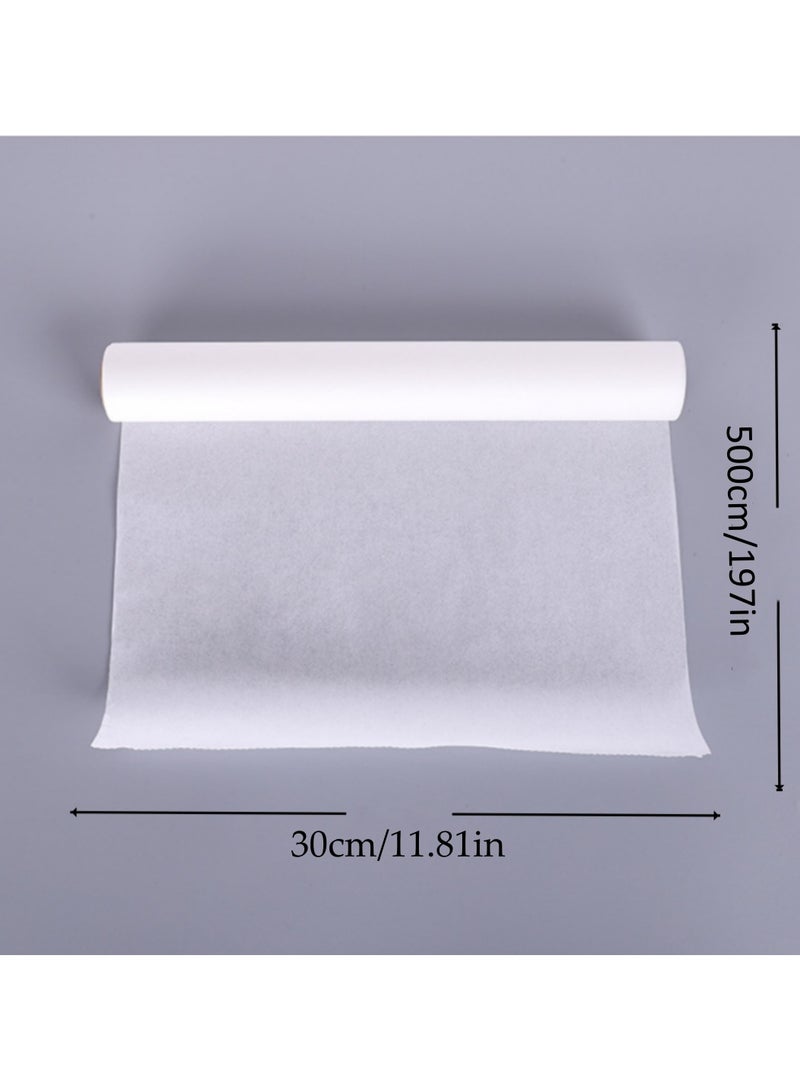 Baking silicone oil paper white 50*0.3m, air fryer paper special oil blotting roll paper, oven food mat tray, Eid gift dessert making, suitable for family gatherings, festive parties, kitchen and bakery - Image 2