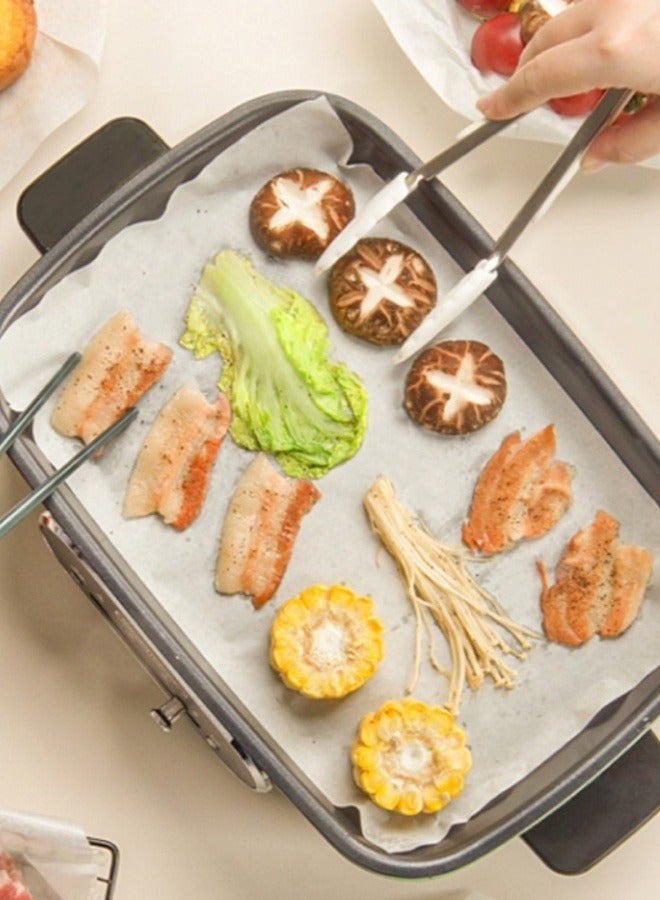 Baking silicone oil paper white 50*0.3m, air fryer paper special oil blotting roll paper, oven food mat tray, Eid gift dessert making, suitable for family gatherings, festive parties, kitchen and bakery - Image 4