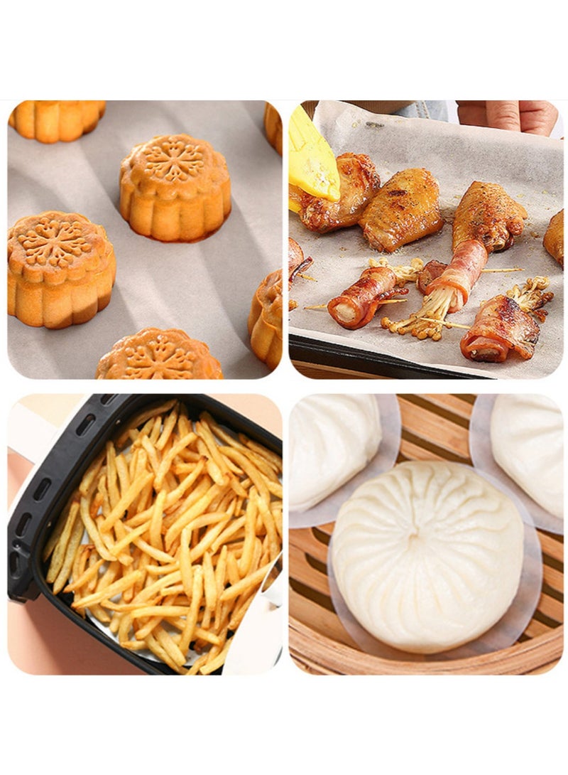Baking silicone oil paper white 50*0.3m, air fryer paper special oil blotting roll paper, oven food mat tray, Eid gift dessert making, suitable for family gatherings, festive parties, kitchen and bakery - Image 3