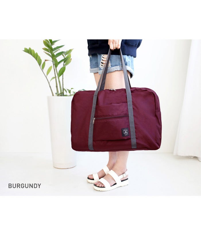 New Multi-Functional Foldable Travel Bag Burgundy 