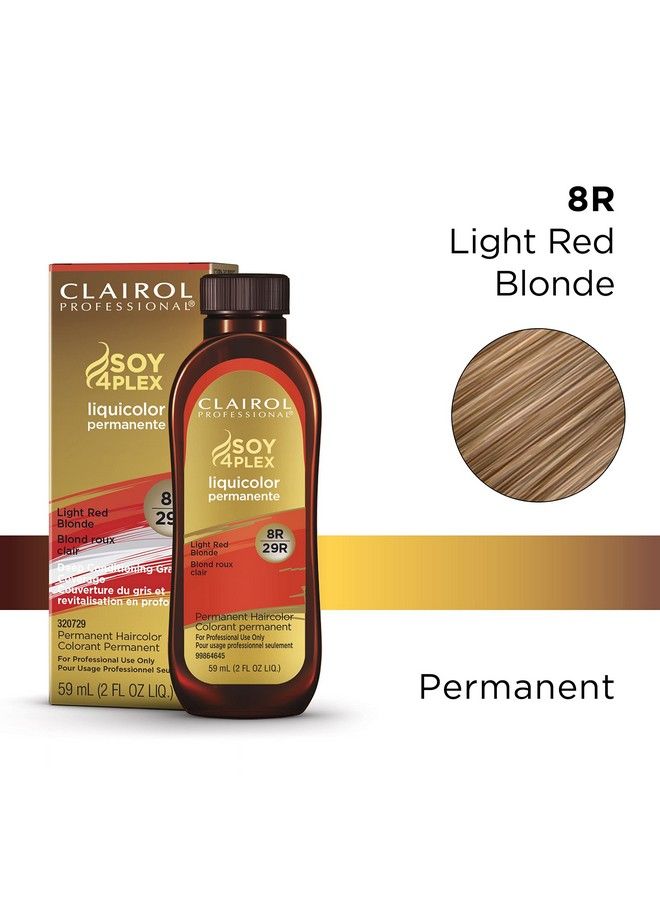 CLAIROL PROFESSIONAL Permanent Liquicolor For Blonde Hair Color 8R Light Red Blonde 2 Oz - Image 3