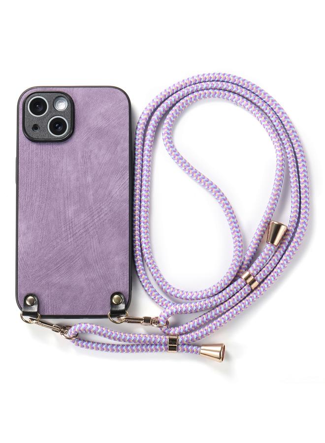 Zaboon Case For iPhone 12 mini Vintage Leather PC Back Cover Phone Case with Crossbody Strap - Image 2