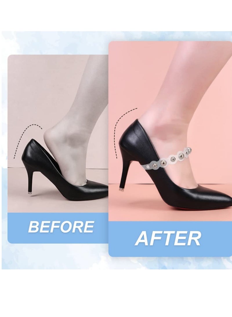 Excefore Shoe Straps for Heels, Detachable Shoe Straps for Heels, Heels Pearl Beaded  Anti Fall Straps, Elastic Replacement Ankle Straps for Heels, High Heel Shoe Laces for Women - Image 2