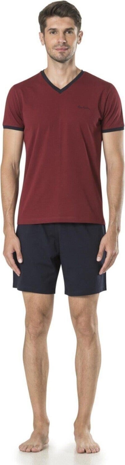 pierre cardin 5595 5 Pieces Sleepwear Pajama Set - Claret Red  - Image 2