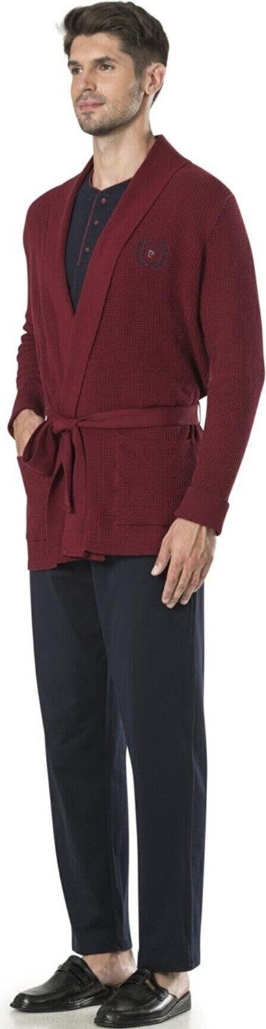 pierre cardin 5595 5 Pieces Sleepwear Pajama Set - Claret Red  - Image 1