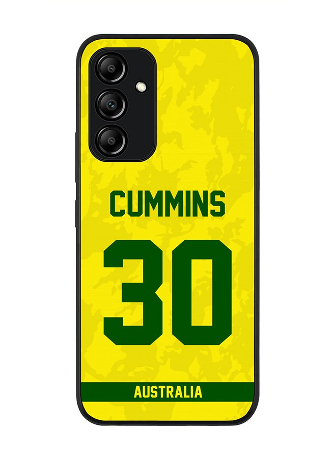 Stylizedd - Rugged Black Edge Case for Samsung Galaxy A54, Slim fit Soft Case Flexible Anti Drop TPU Gel Thin Cover - Player Name - Pat Cummins, Jersey Number- 30 - Image 1