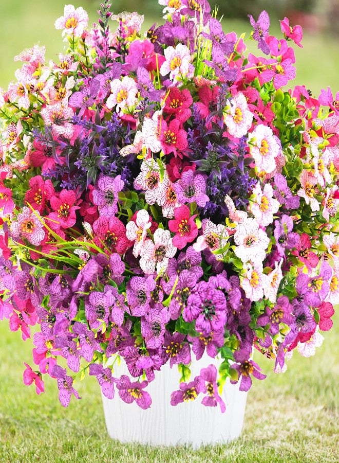 trytuny Artificial Flowers for Outdoor, UV Resistant Realistic Fake Flowers and Faux Plants for Indoor Outdoor, Garden Patio Porch Window Box Decor All Year (12pcs - Mixed Color) - Image 1