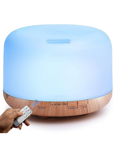 500Ml Essential Oil Diffuser With Remote Control Ultrasonic Aromatherapy Diffusers Scent Humidifier Vaporizer Auto Off Timer For Large Room Home
