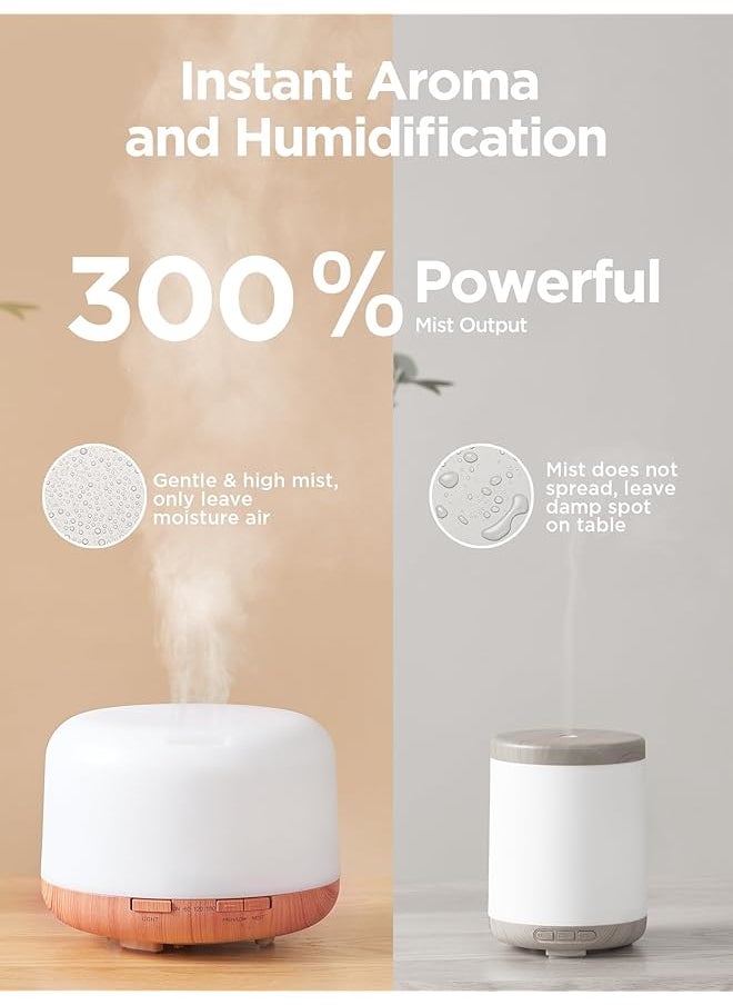 erorex - 500Ml Essential Oil Diffuser With Remote Control Ultrasonic Aromatherapy Diffusers Scent Humidifier Vaporizer Auto Off Timer For Large Room Home - Image 1