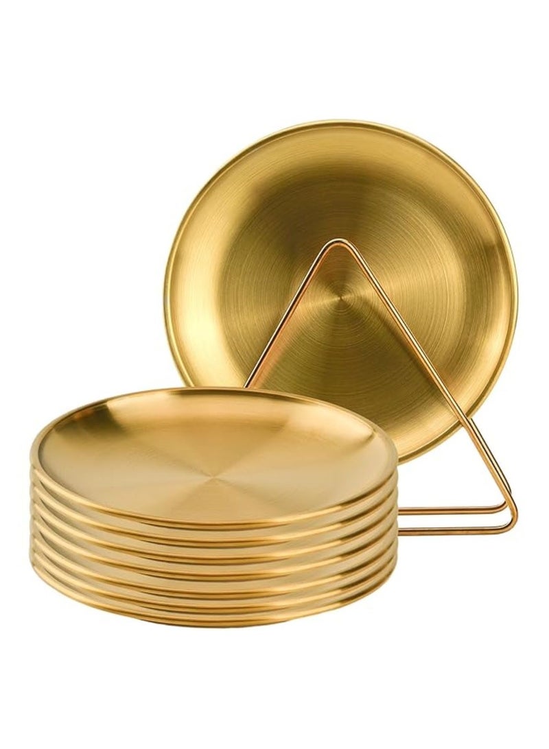 Golden stainless steel set of 2 dishes .26 cm size - Image 1