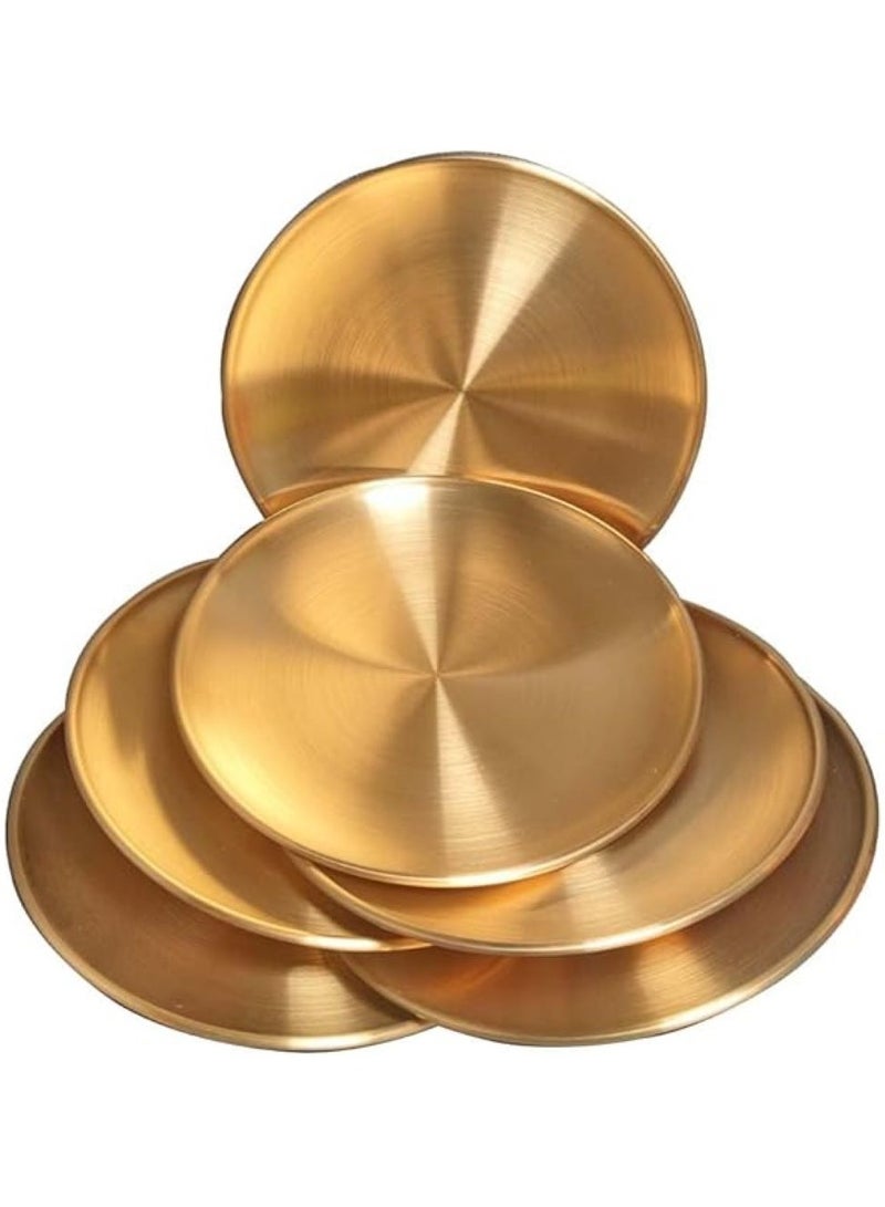 Golden stainless steel set of 2 dishes .26 cm size - Image 2