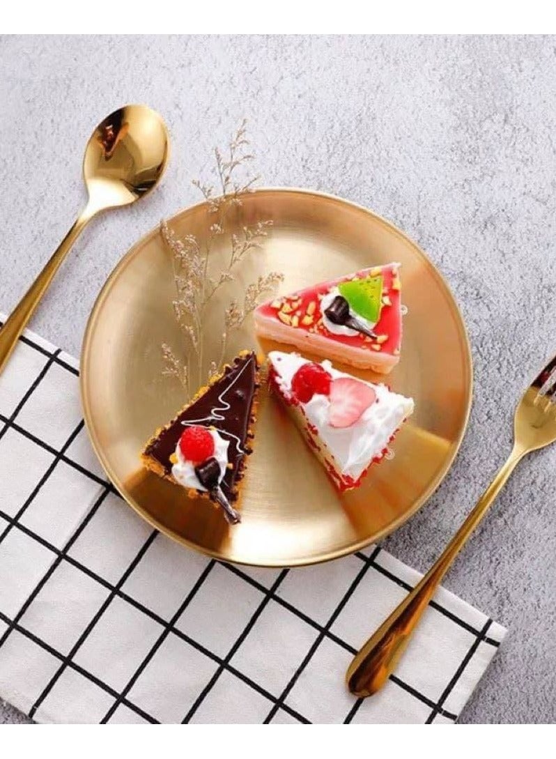 Golden stainless steel set of 2 dishes .26 cm size - Image 3