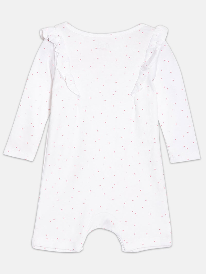 Broon Infant Girls White and Red Printed Organic Cotton Rompers Pack of 2 - Image 4