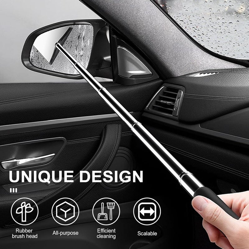 windforgecraft 2Pcs Car Side Mirror Squeegee, Retractable Car Mirror Wiper, Car Rearview Mirror Wiper, Car Side Mirror Wiper, Rear View Mirror Wiper, Portable Car Squeegee Wiper, Universal Automotive Accessories - Image 4