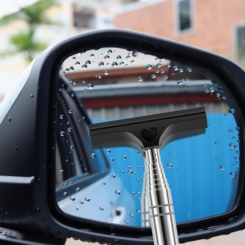 windforgecraft 2Pcs Car Side Mirror Squeegee, Retractable Car Mirror Wiper, Car Rearview Mirror Wiper, Car Side Mirror Wiper, Rear View Mirror Wiper, Portable Car Squeegee Wiper, Universal Automotive Accessories - Image 5