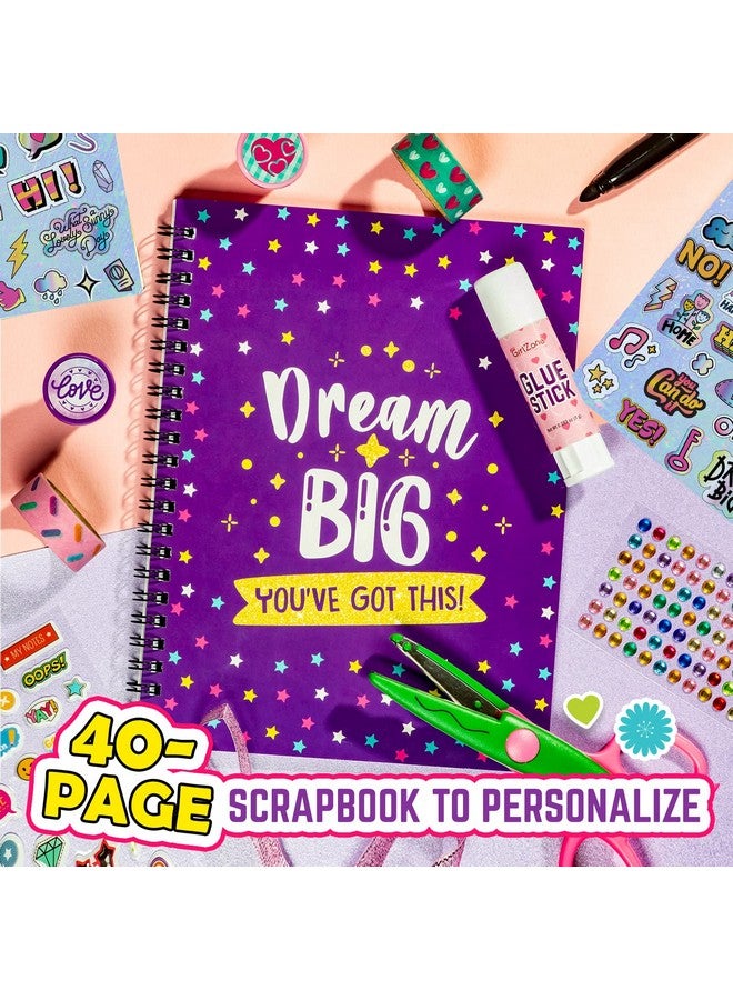 GirlZone Ultimate Collage Scrapbook Kit, Includes Scrapbook Stickers and Fun Scrapbook Accessories to Make an Amazing 40-Page Photo Album Scrapbook, Perfect for Valentine and Easter Gifts - Image 2