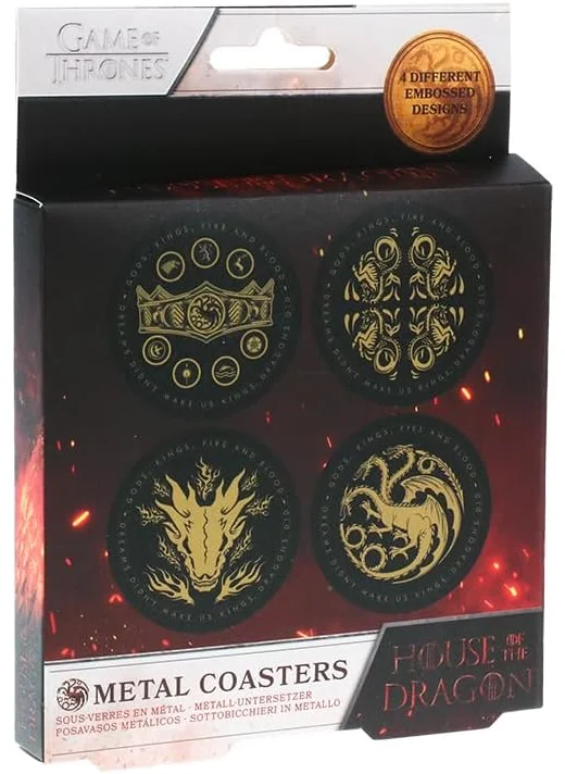 Paladone Paladone House of Dragon Metal Coasters