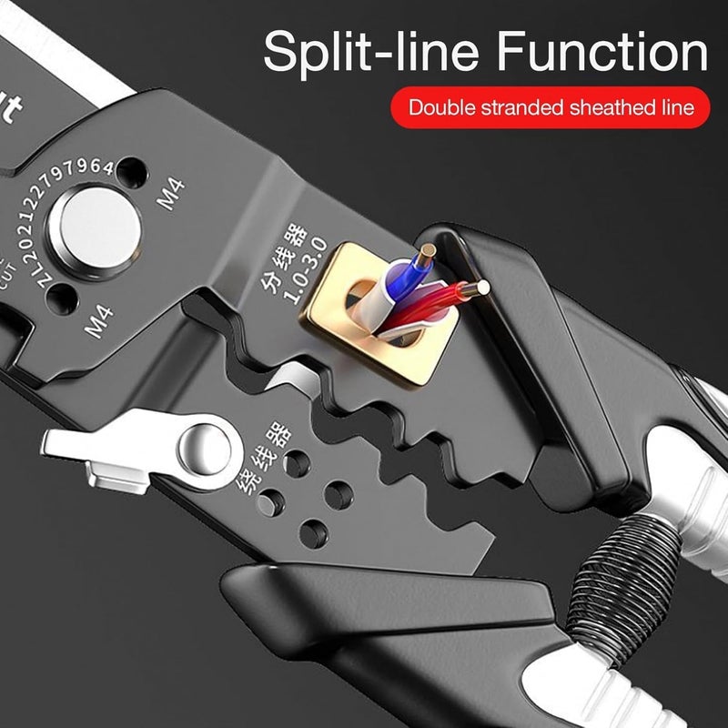 SIMPLICO 25in1 Multifunction Wire Strippers Electeical 8 inch Wire Crimping Tool Wire Cutter Professional Electrician Pliers Tools and Cable Stripper for Cutting Stripping Shearing  - Image 5