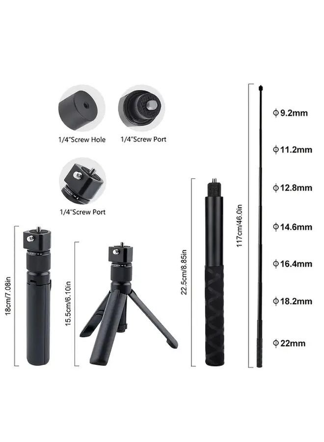 Insta360 X Series DJI Action Camera Bullet Time Handle ABS Tripod Rotating Grip - Image 3