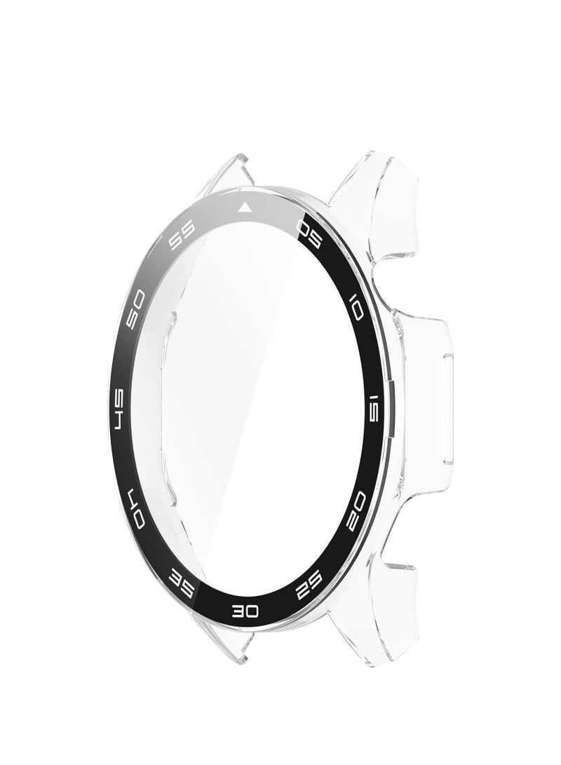 Protective Case with Scale for Huawei Watch GT 5 Smartwatch 46 mm, Hard PC Case with Glass Screen Protector Compatible with Huawei Watch GT 5 46 mm Smartwatch (Transparent) - Image 2