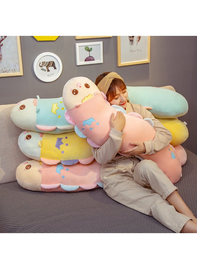 Caterpillar Plush Toy Long Sleeping Pillow Doll Cute Bed Rag Doll Big Doll Birthday Gift For Women-Color:Yellow-Height:90cm (removable And Washable) - Image 2