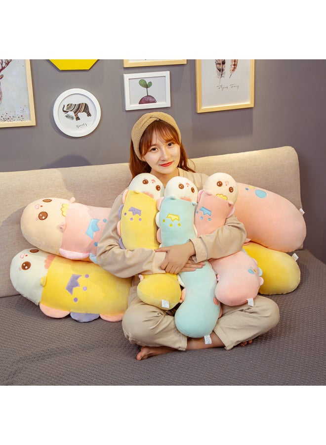 Caterpillar Plush Toy Long Sleeping Pillow Doll Cute Bed Rag Doll Big Doll Birthday Gift For Women-Color:Yellow-Height:90cm (removable And Washable) - Image 4