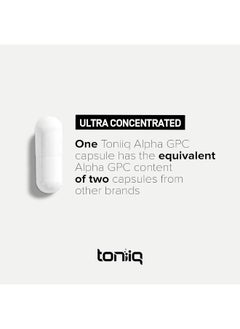 Toniiq Ultra High Purity Alpha Gpc Capsules - 600Mg Concentrated Formula - 99%+ Highly Purified And Bioavailable Nootropic - 120 Capsules Alpha Gpc Supplement  - Image 5