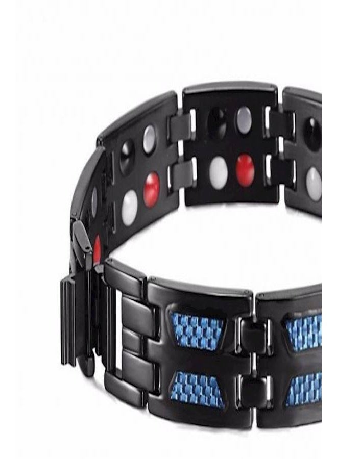 Platinium Plated Stainless Steel Germanium Studded Bracelet  - Image 5