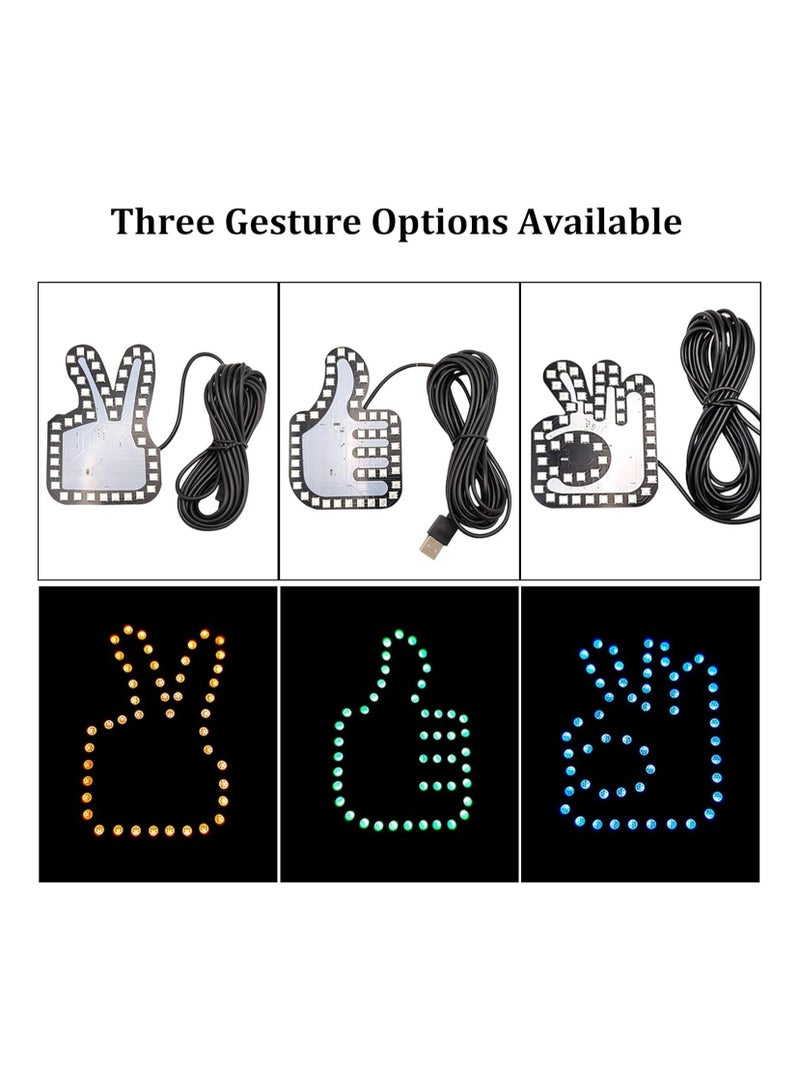 Generic Hand Gesture Light for Car – LED Finger Light with Remote for Rear Window, Funny Auto Signal Accessory for Cars & Trucks  - Image 3