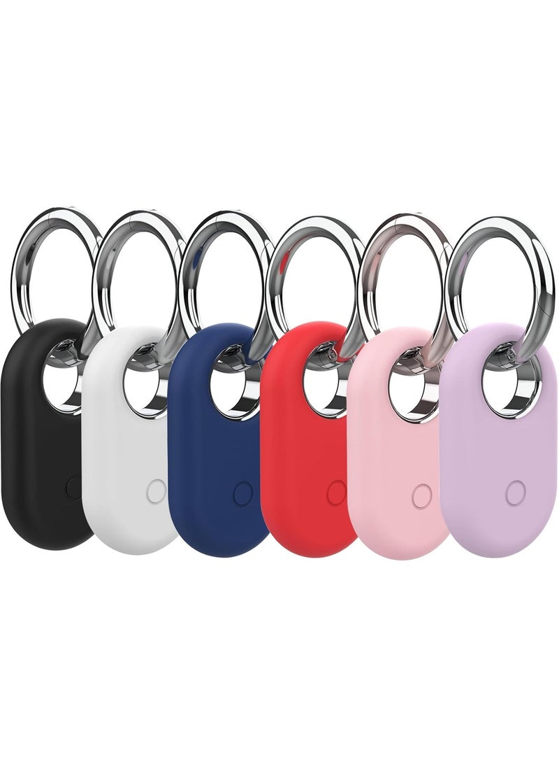 Raxoom Silicone Case Protective Cover For Samsung Galaxy Smart Tag 2 Anti-scratch Sleeve Housing Carrying Case With Keychain Red  - Image 2