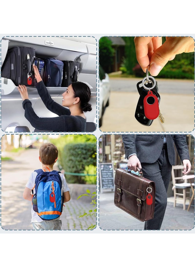 Raxoom Silicone Case Protective Cover For Samsung Galaxy Smart Tag 2 Anti-scratch Sleeve Housing Carrying Case With Keychain Red  - Image 3