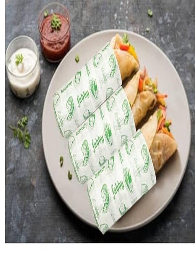 Fabby Food Wrapping Paper Roll 500g - Plastic-Free, Greaseproof & Breathable Kitchen Paper for Roti, Paratha, Burgers & Wraps | Microwave Safe | Ideal for Packing, reheating & Serving (Pack of 3) - Image 3