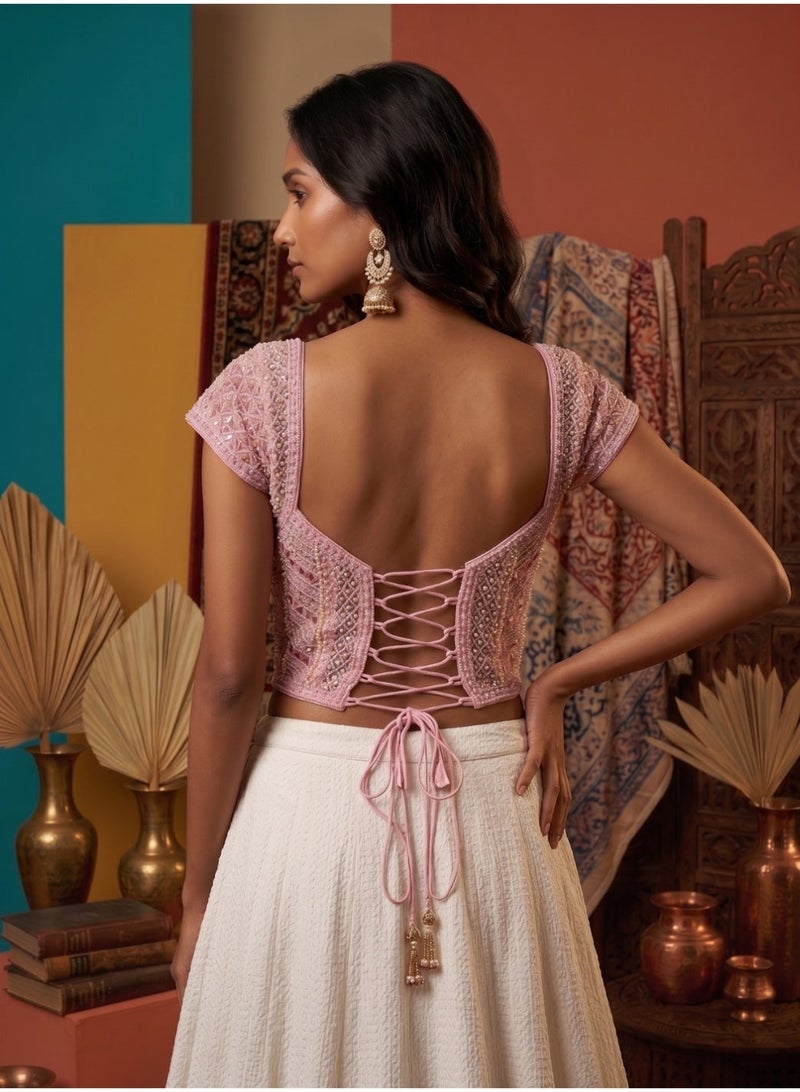 Nool Parizaad Pearl Corset Blouse - Image 5