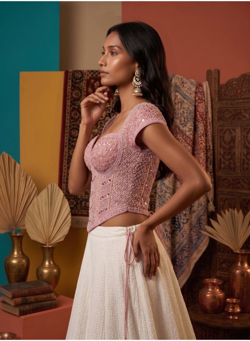 Nool Parizaad Pearl Corset Blouse - Image 4
