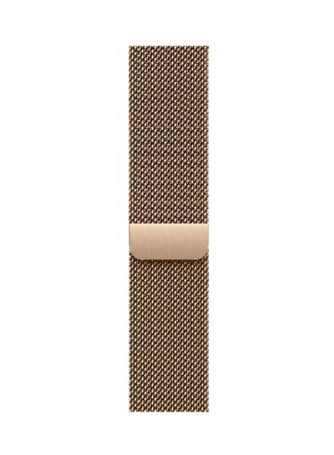 Apple Watch Series 11 GPS + Cellular 46mm (International Version) Gold Titanium Case With Gold Milanese Loop - M/L - Image 3