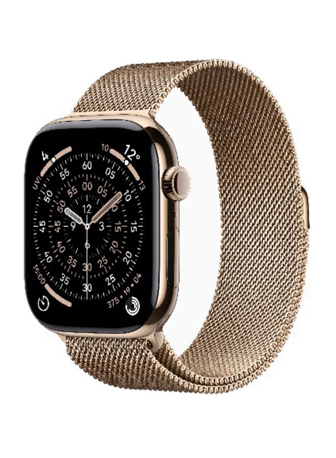 Apple Watch Series 11 GPS + Cellular 46mm (International Version) Gold Titanium Case With Gold Milanese Loop - M/L - Image 1