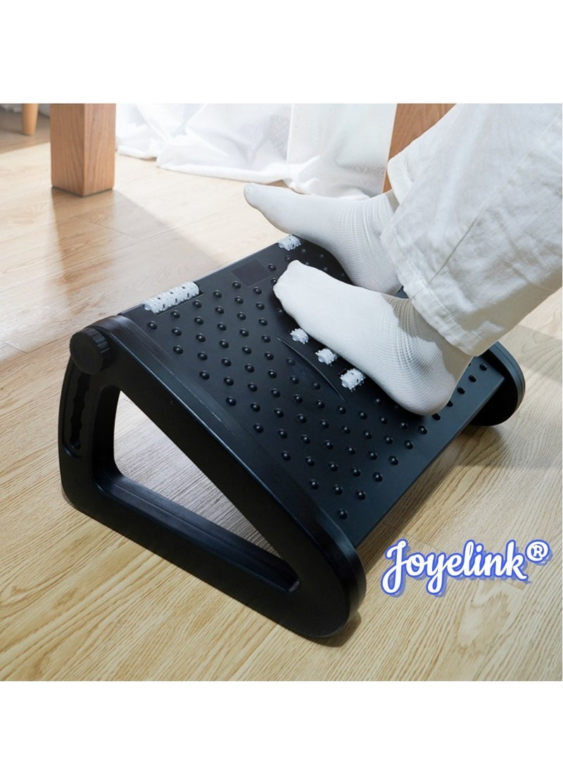 Joyelink Under Desk Foot Rest for Office, Adjustable Ergonomic Accessories Portable Small Foot Stool Massager, Computer Leg Rest for High Gaming Chair Chair Footstool for Leg Rest - Image 1