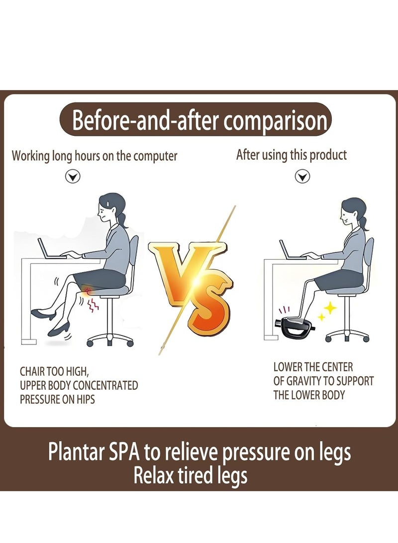 Joyelink Under Desk Foot Rest for Office, Adjustable Ergonomic Accessories Portable Small Foot Stool Massager, Computer Leg Rest for High Gaming Chair Chair Footstool for Leg Rest - Image 2