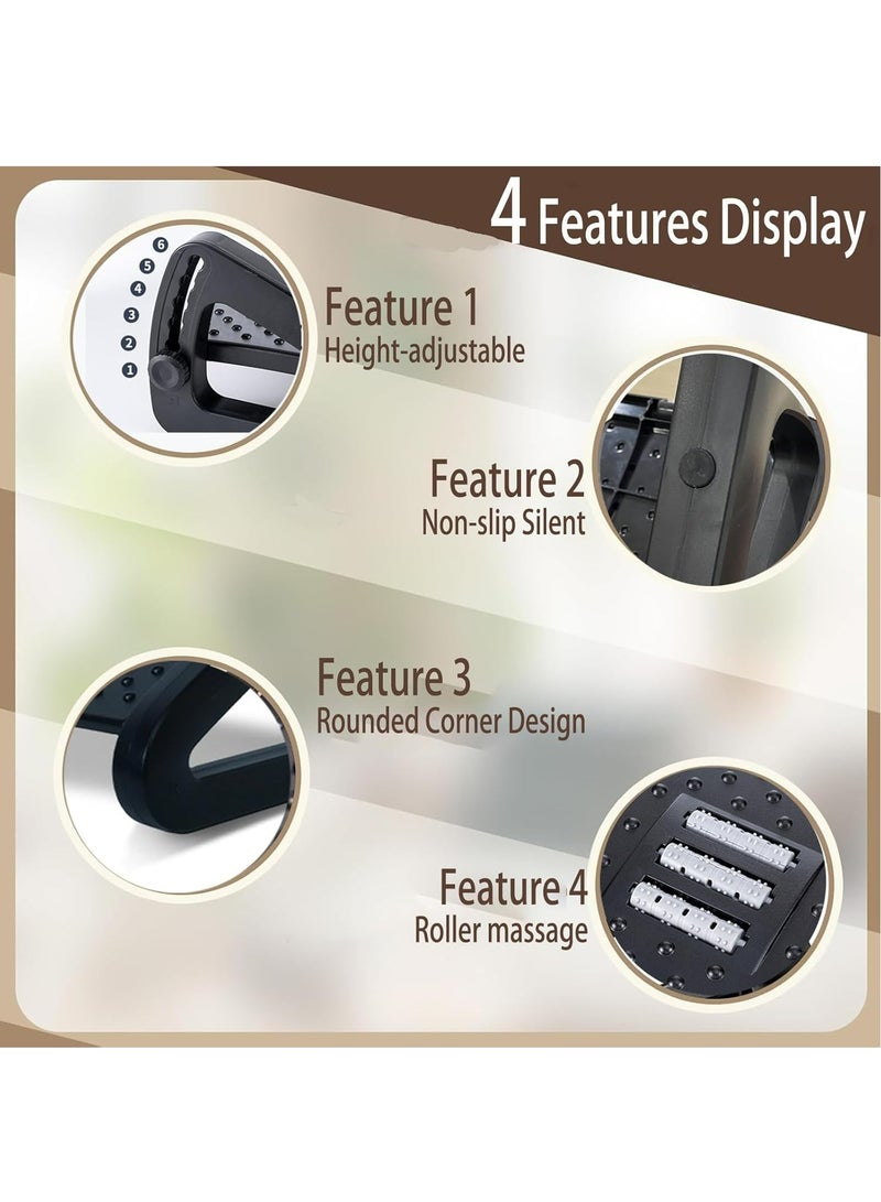 Joyelink Under Desk Foot Rest for Office, Adjustable Ergonomic Accessories Portable Small Foot Stool Massager, Computer Leg Rest for High Gaming Chair Chair Footstool for Leg Rest - Image 3