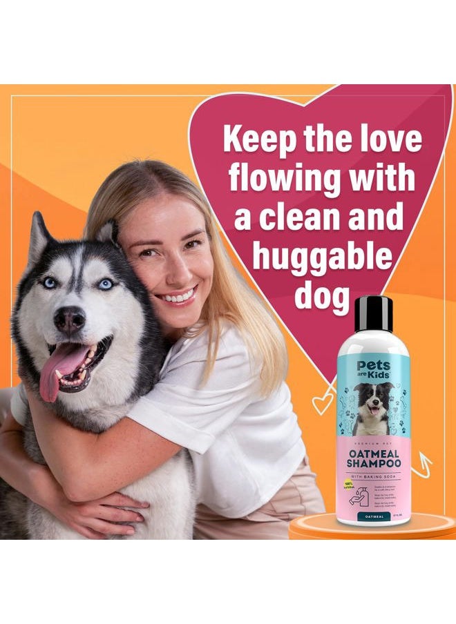 Pets Are Kids Too Oatmeal Dog Shampoo Baking Soda Hypoallergenic Anti Itch Moisturizing Soothing Deodorizing Pet Care Safe Puppy Shampoo Sensitive Skin Cat Shampoo - Coconut Based Cleanser 17 fl oz  - Image 5