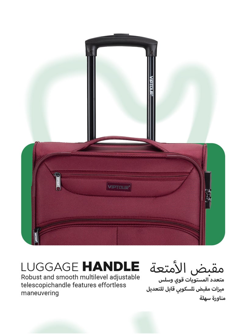 VIPTOUR - Lightweight Single Piece Luggage 20 Inch Trolley Bag With 4 Spinner Wheels - Image 1