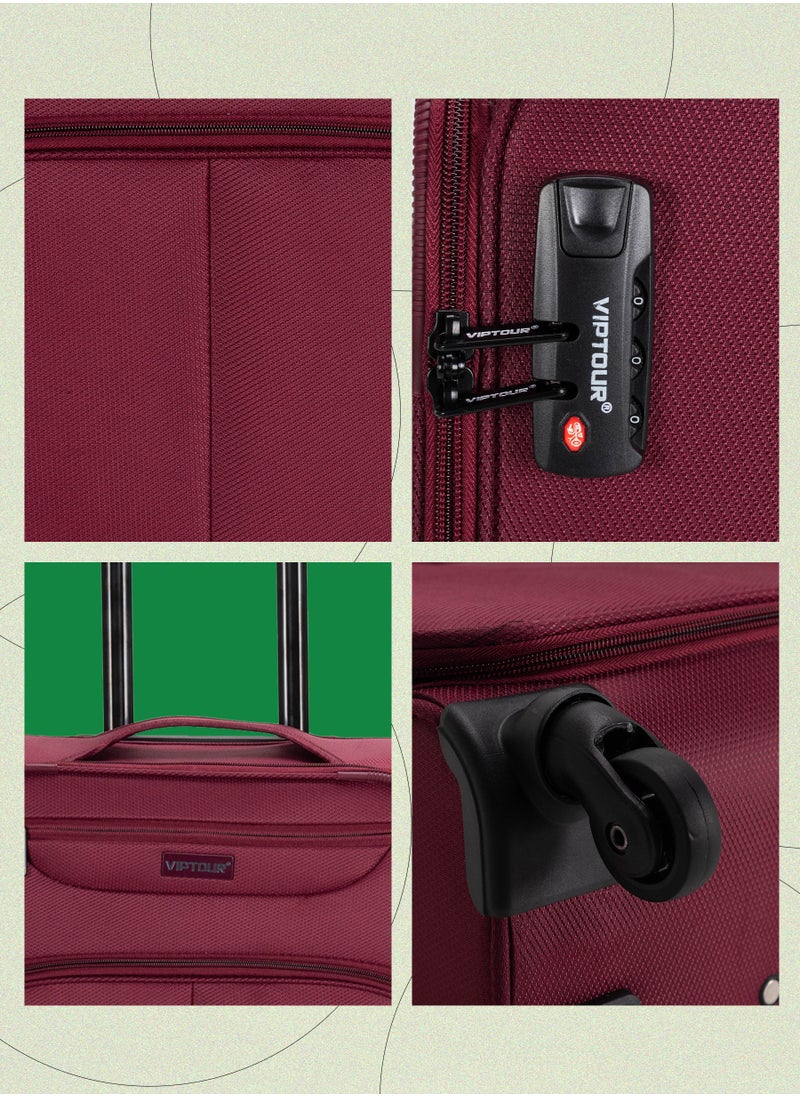 VIPTOUR - Lightweight Single Piece Luggage 20 Inch Trolley Bag With 4 Spinner Wheels - Image 1