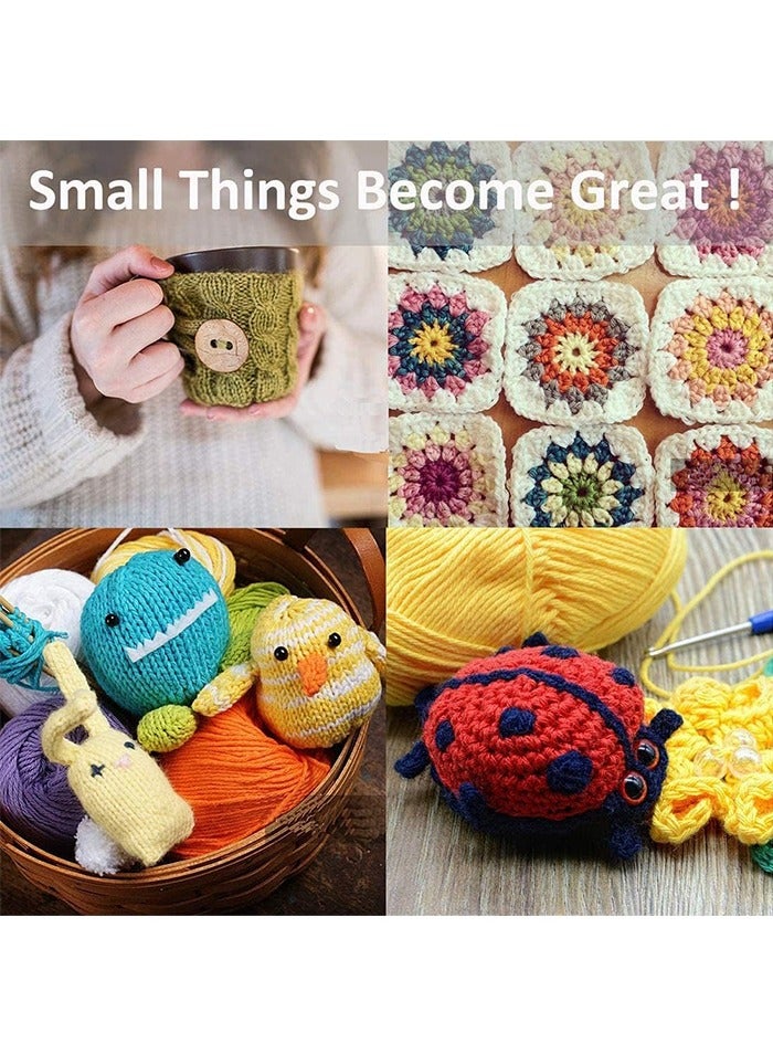 Sadeqeen Crochet and Knitting Yarn 4 Mini Rolls Beige (20g each) - Image 2