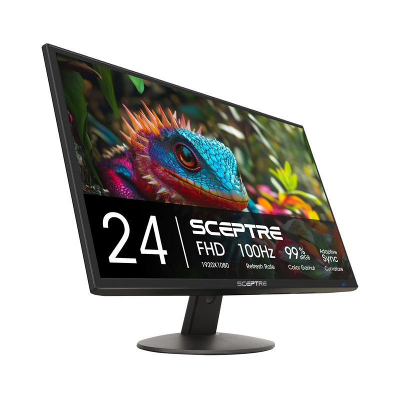 Sceptre New! Sceptre 24-inch Gaming Monitor 100Hz FreeSync 2X HDMI 1X VGA Build-in Speakers, Machine Black 2026 (E248W-FW100TR Series) - Image 1